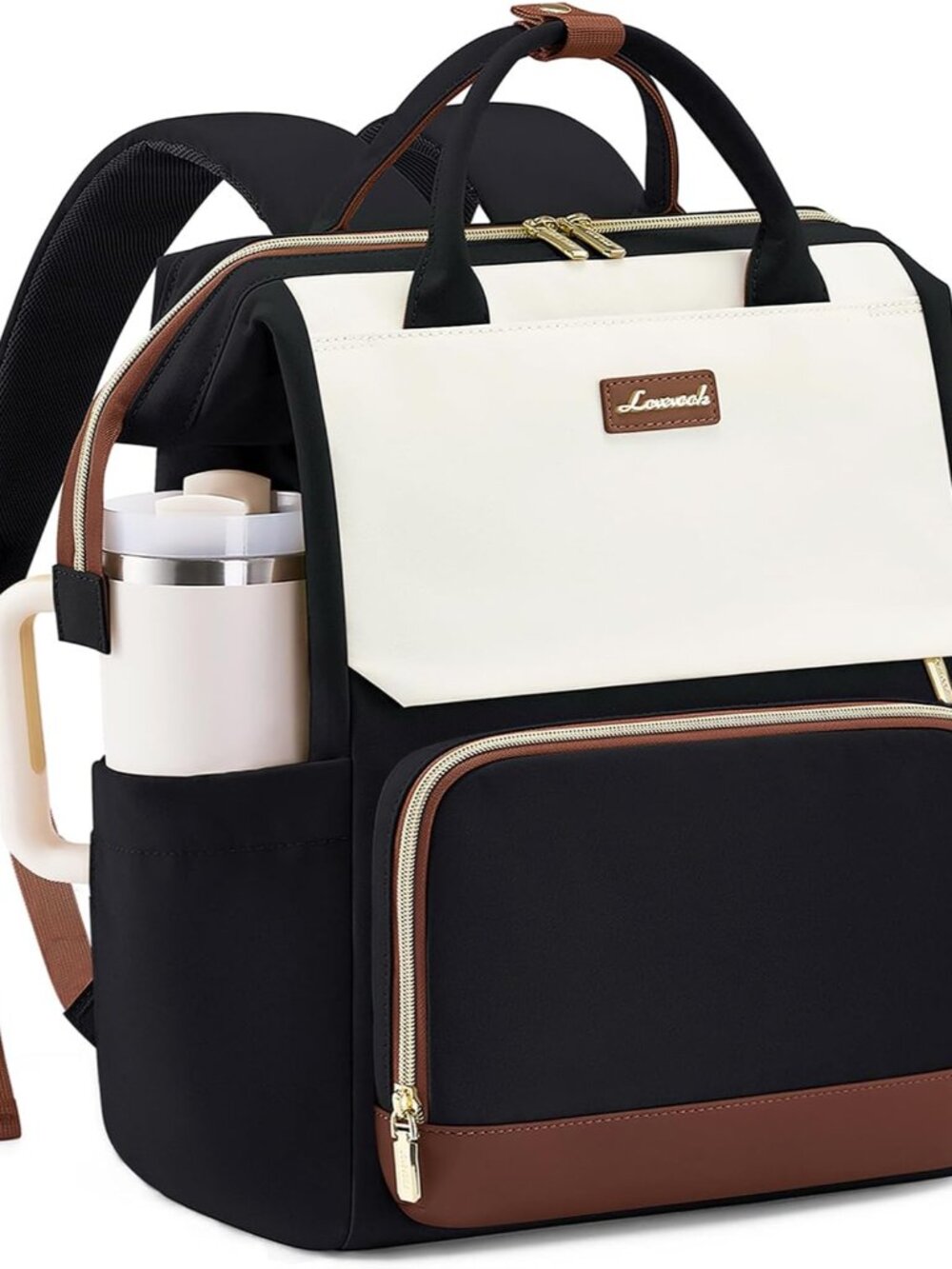 Premium Women's Laptop Backpack with Dual Tumbler Holders & Smart Storage